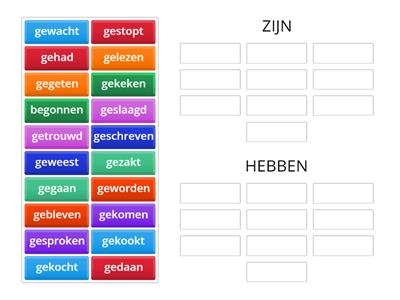 perfectum zijn / hebben