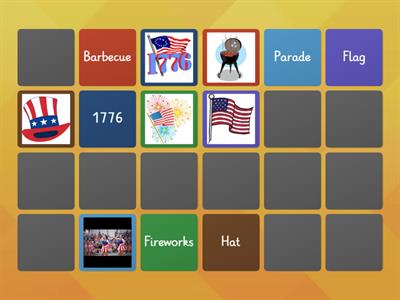 Memory Game - 4th July 