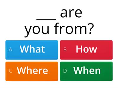 EF beginners Wh- How questions with 'be'