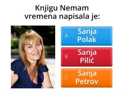 LEKTIRA: Sanja Pilić  „Nemam vremena”