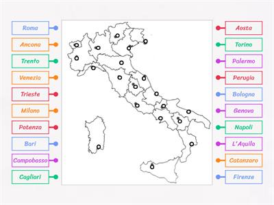 Italia e i capoluoghi di regione