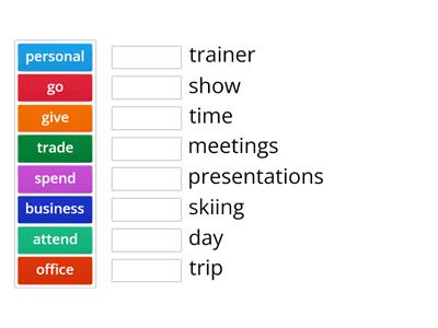Work and Leisure Collocations 2