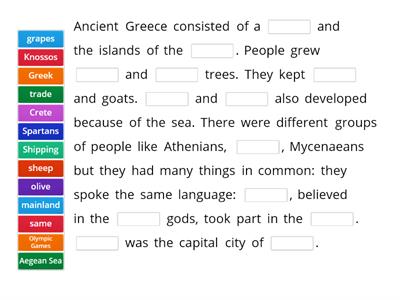 Unit 2.1 - Legendary Early History of Greece (missing words)