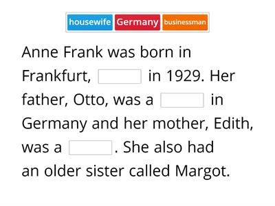 What do you know about Anne Frank?