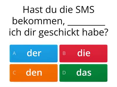 Relativsätze im Nominativ und Akkusativ