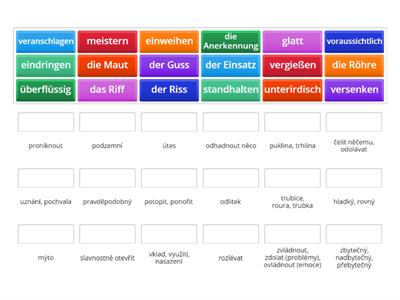 Samuel, Europas größte Baustelle: der Fehmarnbelttunnel, Wortschatz