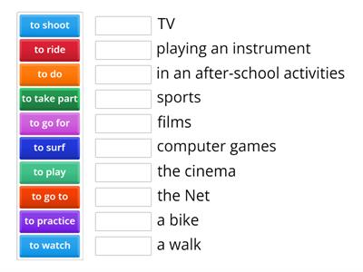 After school collocations