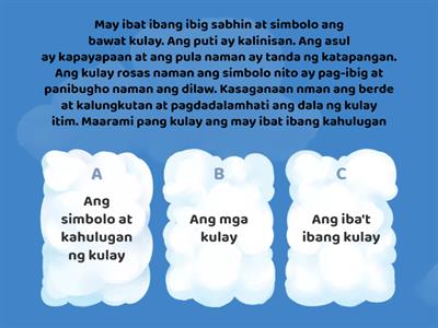 Pagbibigay ng Paksa sa Napakinggang/Nabasang Teksto