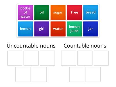 Countable and Uncountable nouns