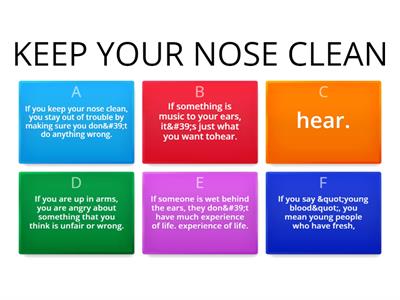 KEEP YOUR NOSE CLEAN