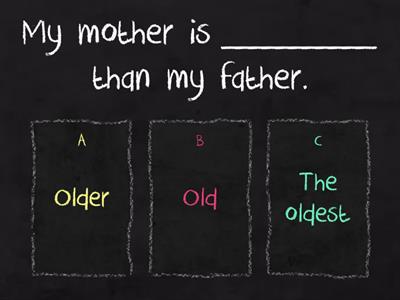 Comparative and superlative