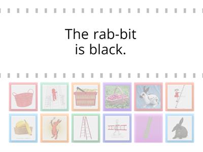 rabbit sentences:  basket, ladder, rabbit variations. 