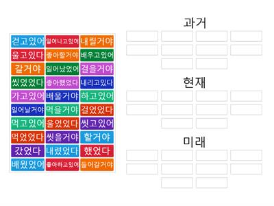 과거 현재 미래 구분하기