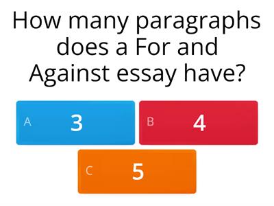 For and Against Essays