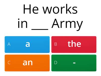 Articles: a, an, the, -