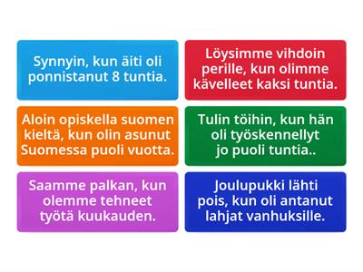 Lauseenvastikkeet: Temporaalinen lauseenvastike 2