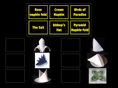 Identifying napkin folds