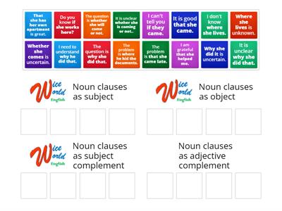 Noun clauses