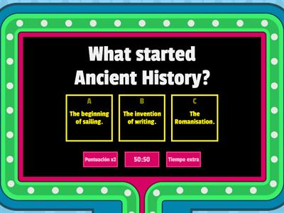 When did the Ancient History begin?