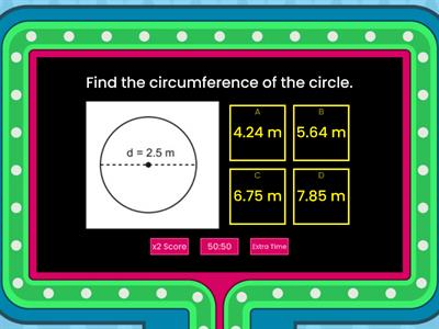 Test Review: Area & Circumference of Circles