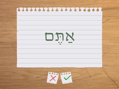 Wordwall #4 - חברים בעברית 1  שמות גוף - רבים