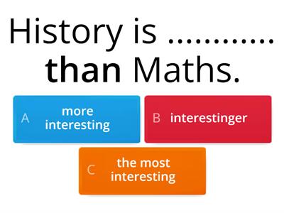 comparatives and superlatives