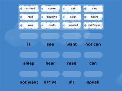 Match the verbs with the past simple verbs EF Ele 4th 8a