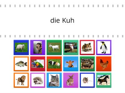 Tiere auf Deutsch