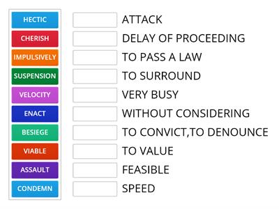 VOCABULARY ACTIVITY FOR LANGUAGE CLASS