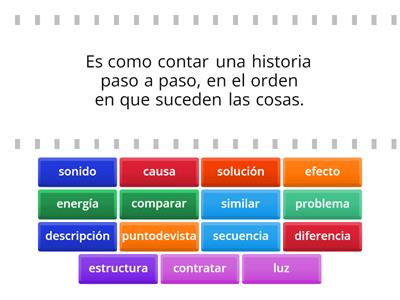 Palabras de la Semana 9 (Q2W9) - Empareja