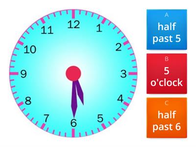 O`clock and half past