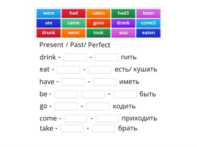 Irregular verbs Go gotter 2 1