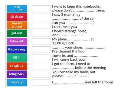 Phrasal verbs 