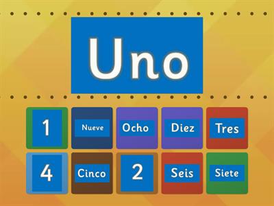 Find the match (Spanish numbers 1-10)