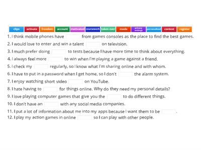 Apps - Vocabulary Part 3
