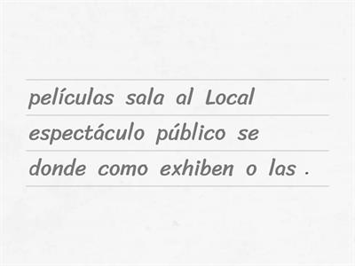 Diferentes tipos de salas de cine (Unidad 4, sesión 5)