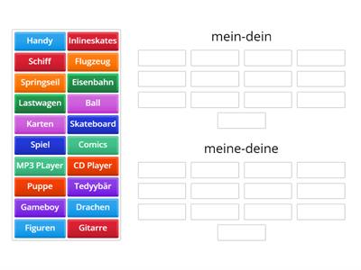 Mein-meine, dein-deine