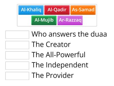 Names of Allah 2nd Grade