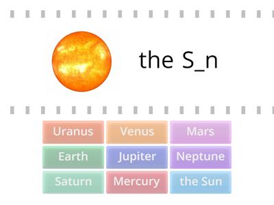 Planets. FIND THE MATCH