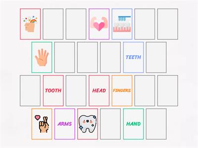 Year 2 - Body Parts memory game