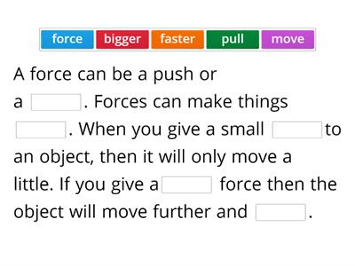 Y2 Forces and movement.