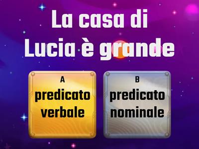  predicato verbale / predicato nominale