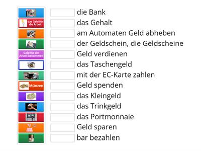 Geld - Wortschatz