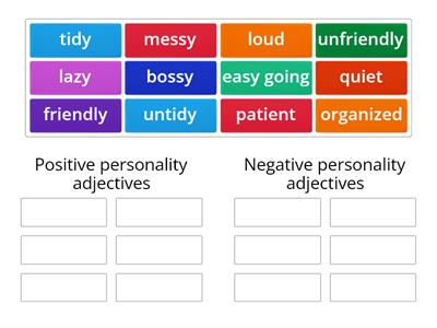  Personality adjectives