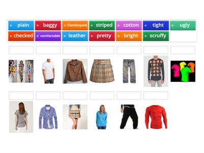 Adjectives to describe clothes