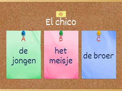 Vocabulario 1 Spaans - Nederlands 