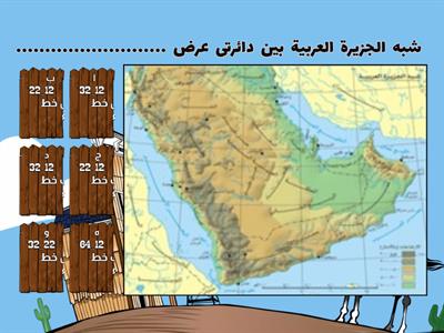 مراجعة عامه على الوحدة الاولى شبه الجزيرة العربية