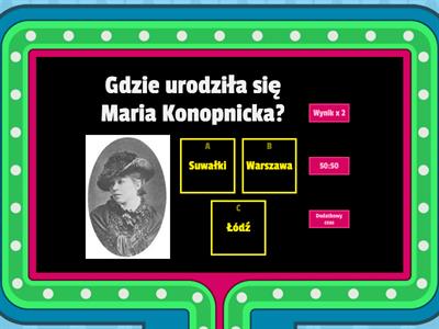 Turniej wiedzy o Marii Konopnickiej 