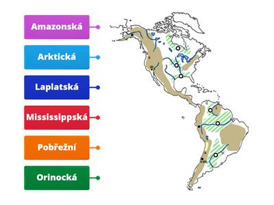 Z-7 AMERIKA nížiny (mapa)