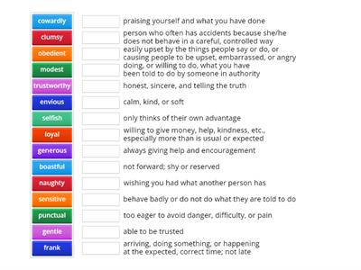  Character traits (B2 level)